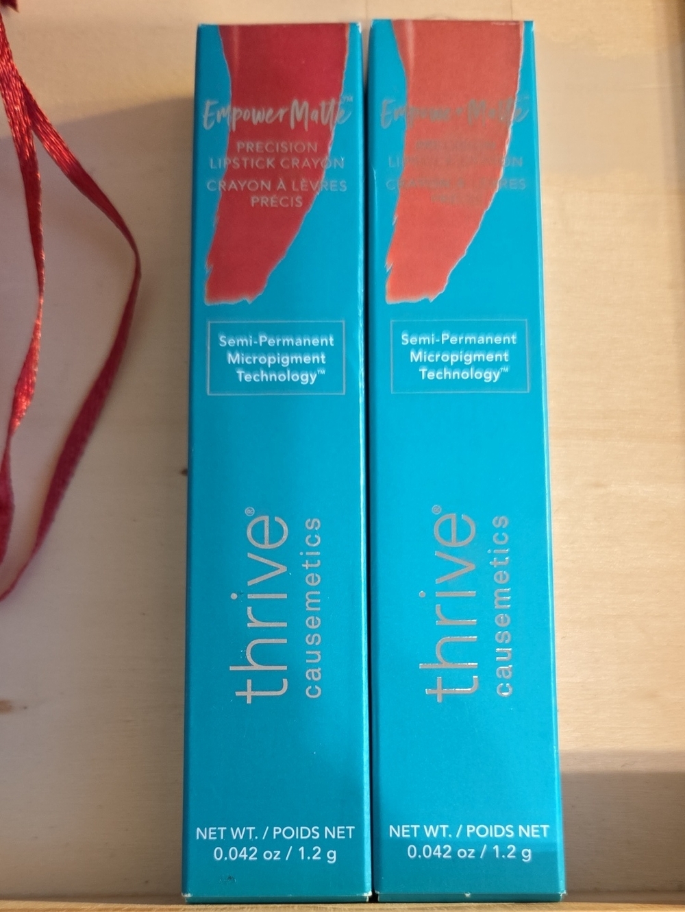 Two New Thrive Causemetics Empower Matte Precision Lipstick CrayonS